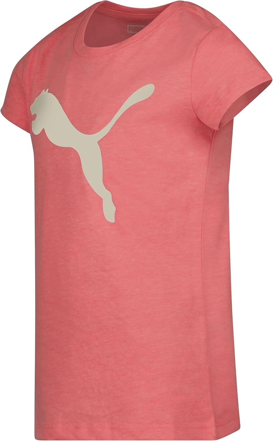 image:imagePuma Girls Core Logo Short Sleeve TShirt Crewneck Soft and LightweightIgnite Pink