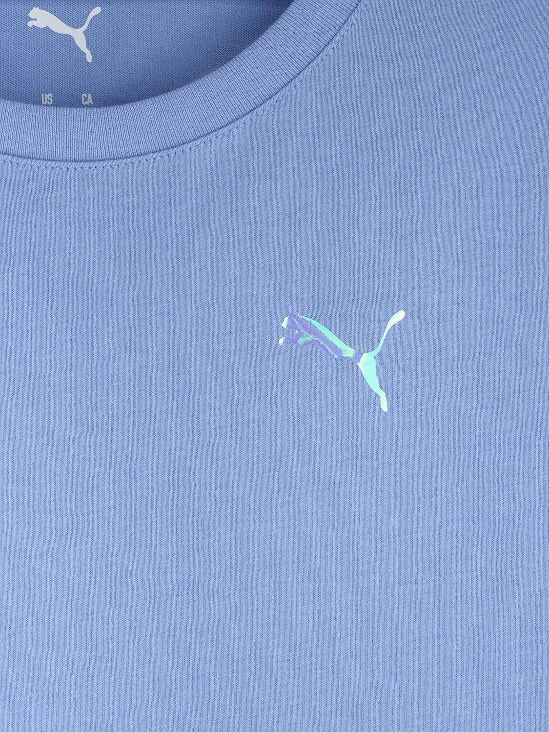 image:imagePuma Girls Core Logo Short Sleeve TShirt Crewneck Soft and LightweightIntense Lavender