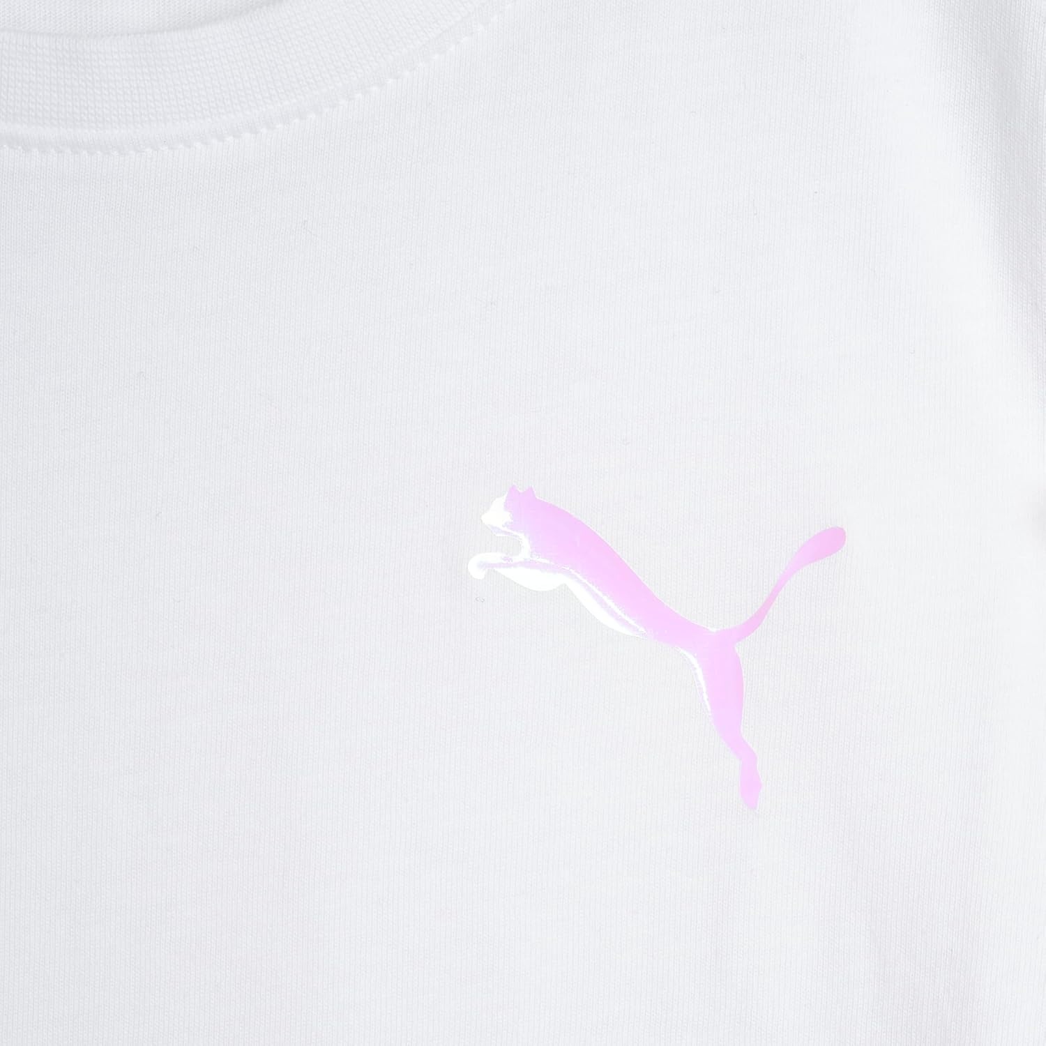 image:imagePuma Girls Core Logo Short Sleeve TShirt Crewneck Soft and LightweightPuma White