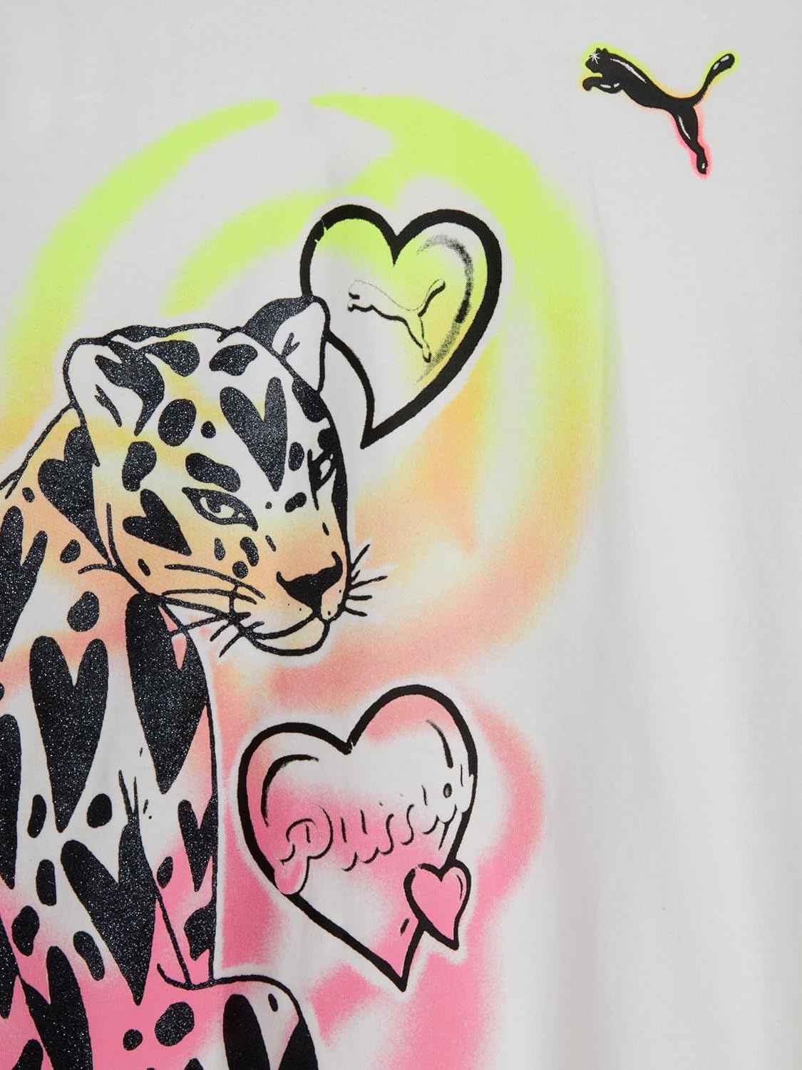 image:imagePuma Girls Short Sleeve TShirt Fashion Prints amp Colors Soft and ComfortableAirbrush White