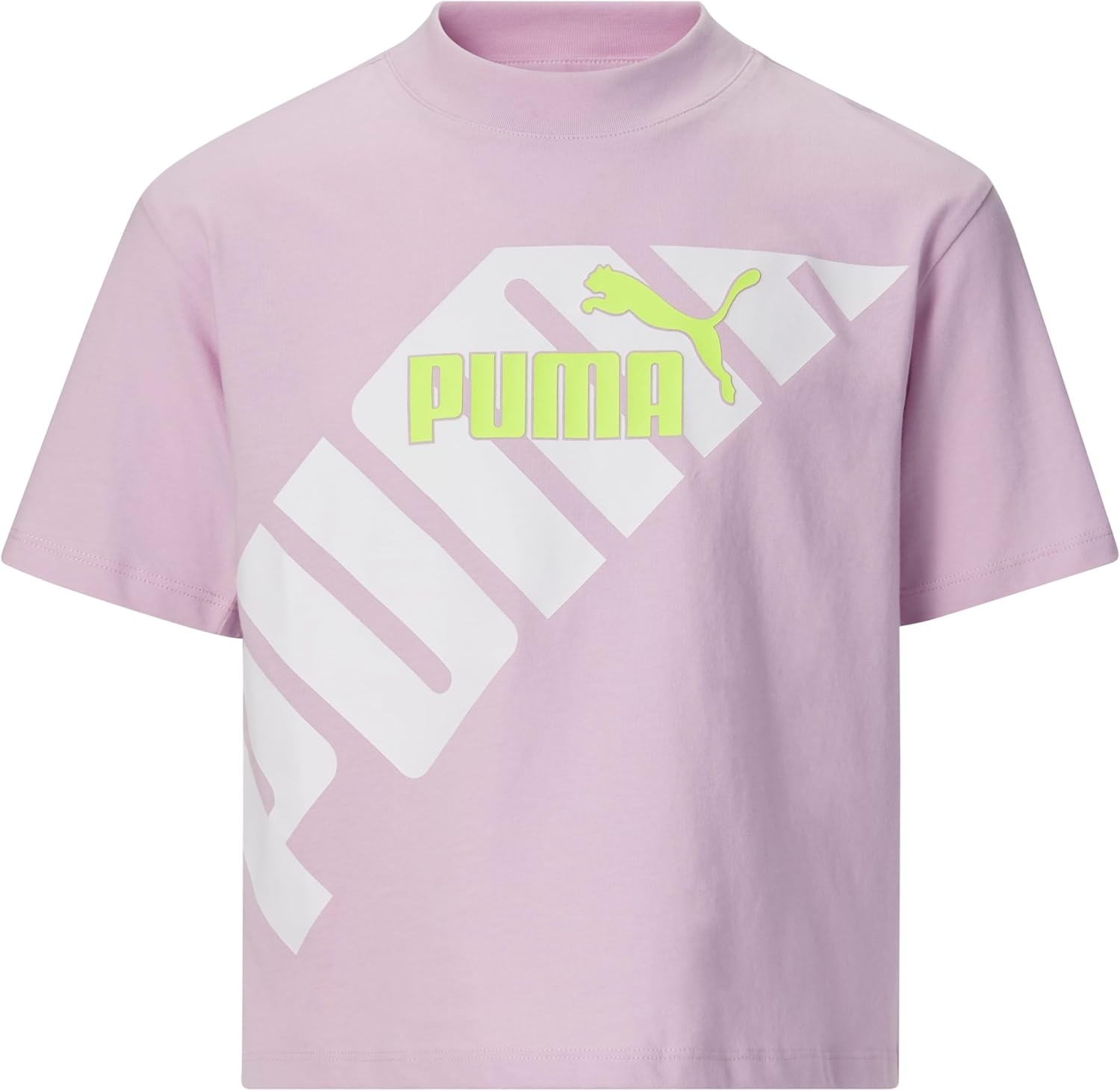 image:imagePuma Girls Short Sleeve TShirt Fashion Prints amp Colors Soft and ComfortablePurpleWhite