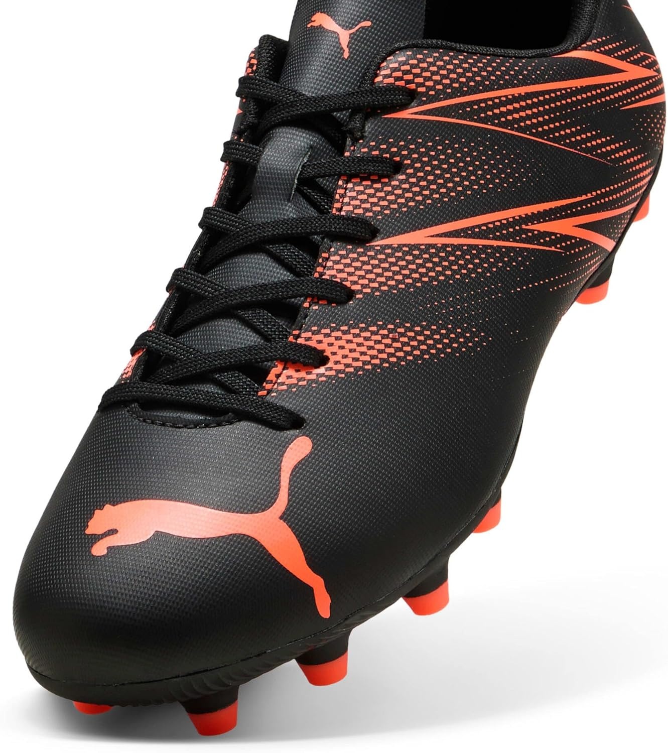 image:imagePuma Mens Attacanto Firm Artificial Ground Soccer CleatPuma Black Glowing Red