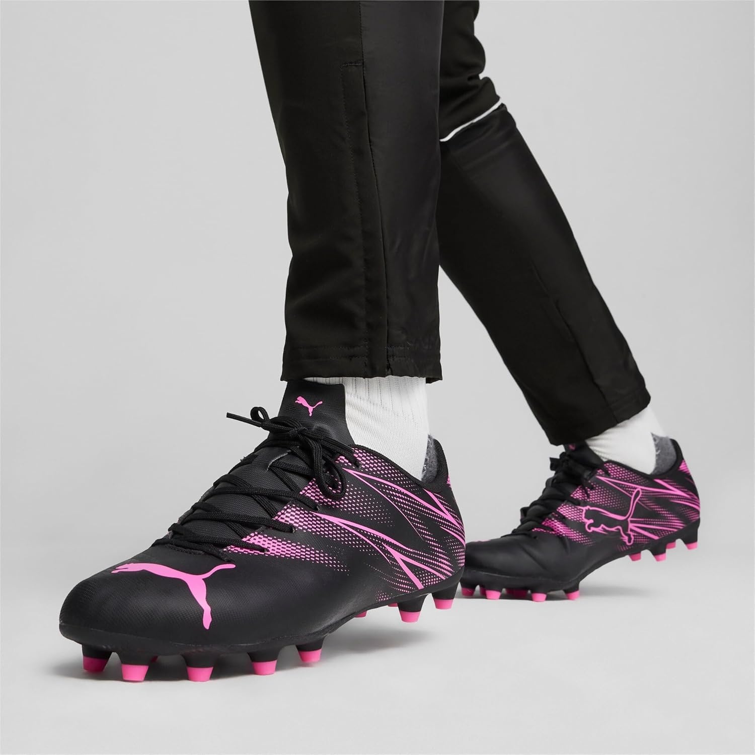 image:imagePuma Mens Attacanto Firm Artificial Ground Soccer CleatPuma Black Poison Pink