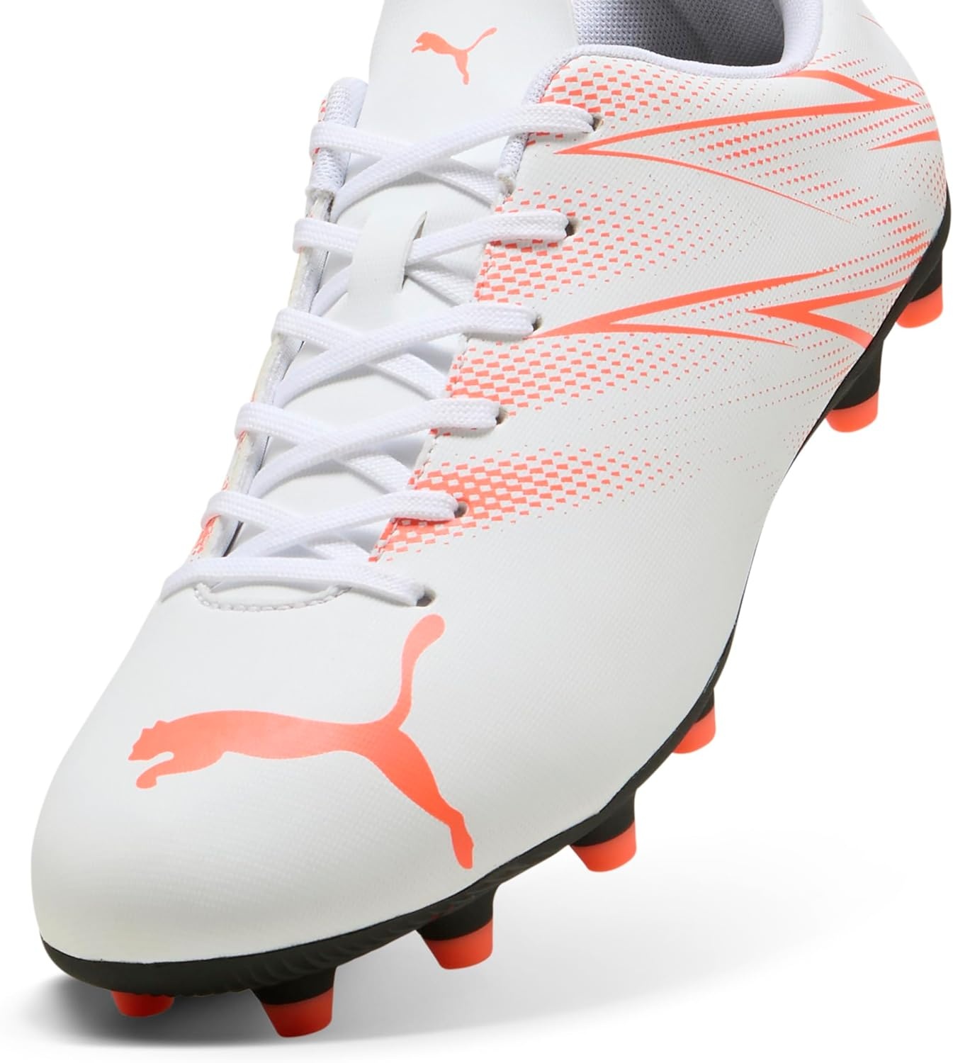 image:imagePuma Mens Attacanto Firm Artificial Ground Soccer CleatPuma White Glowing Red
