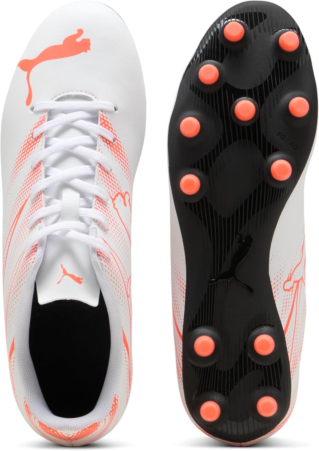 image:imagePuma Mens Attacanto Firm Artificial Ground Soccer CleatPuma White Glowing Red