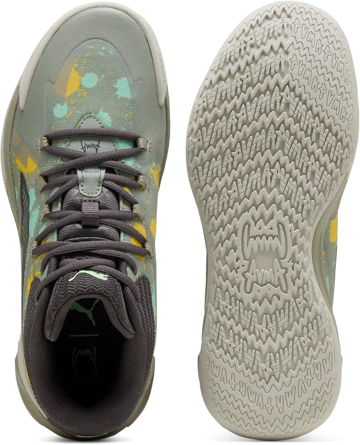 image:imagePuma Mens Dagger Basketball ShoeLux Armyfresh Mint