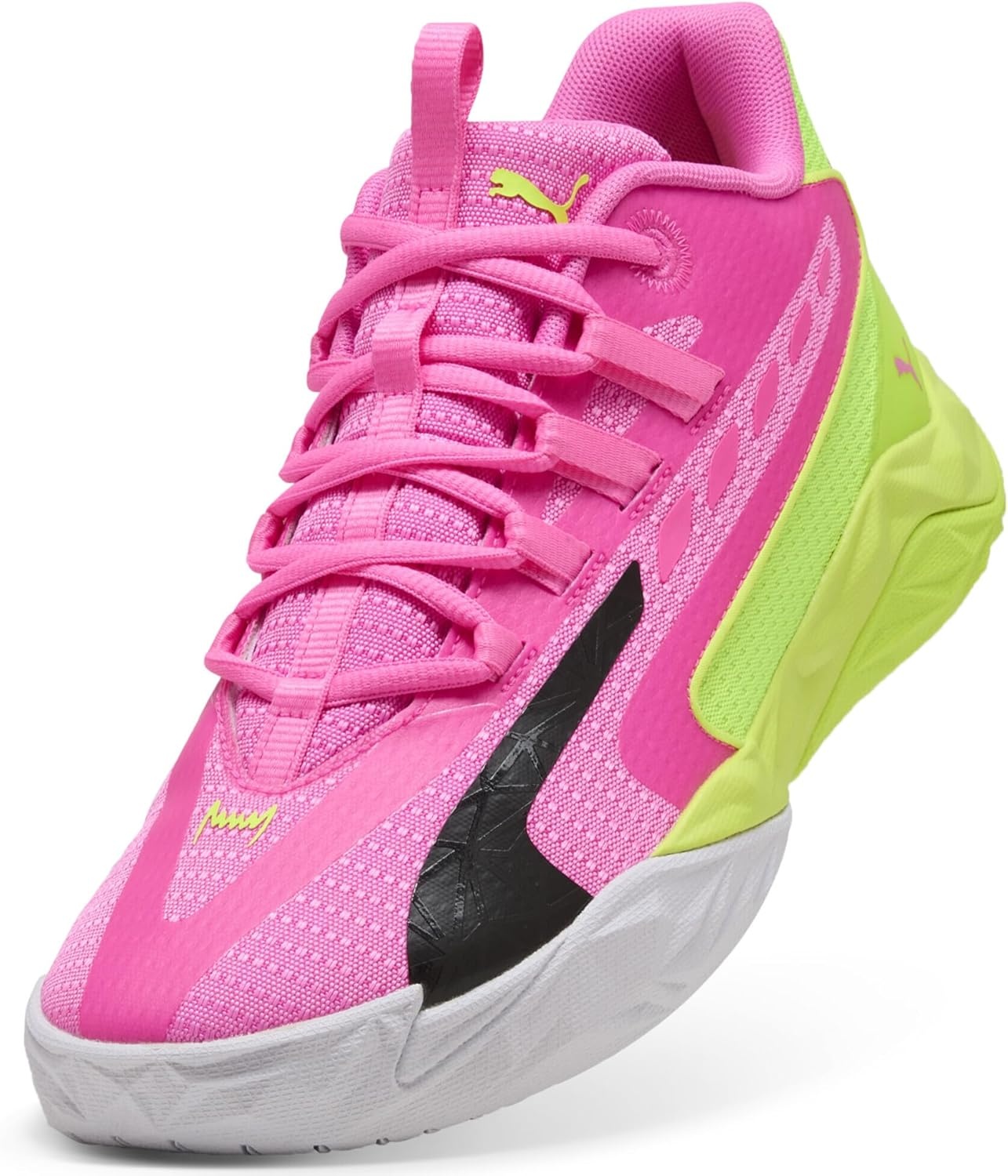 image:imagePuma Mens Dagger Basketball ShoesLime SqueezeBright AquaPuma Black