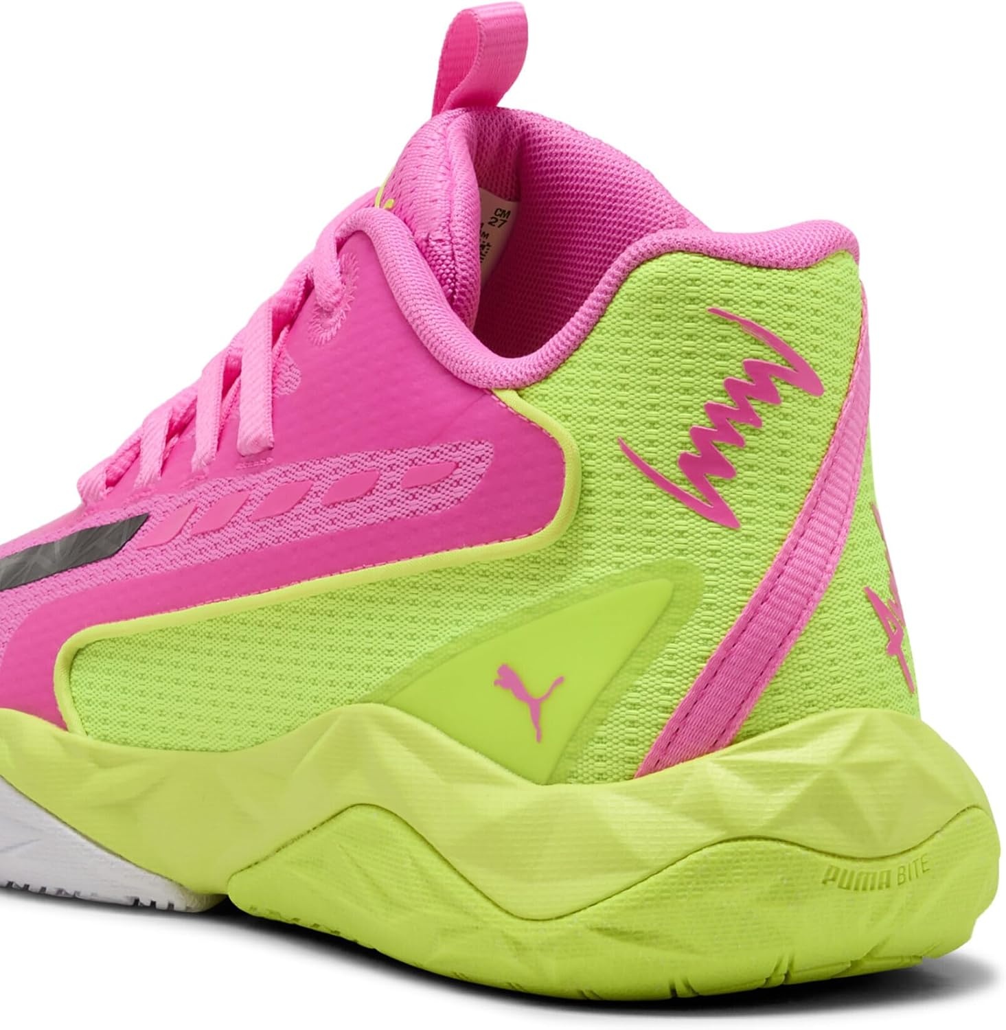 image:imagePuma Mens Dagger Basketball ShoesLime SqueezeBright AquaPuma Black
