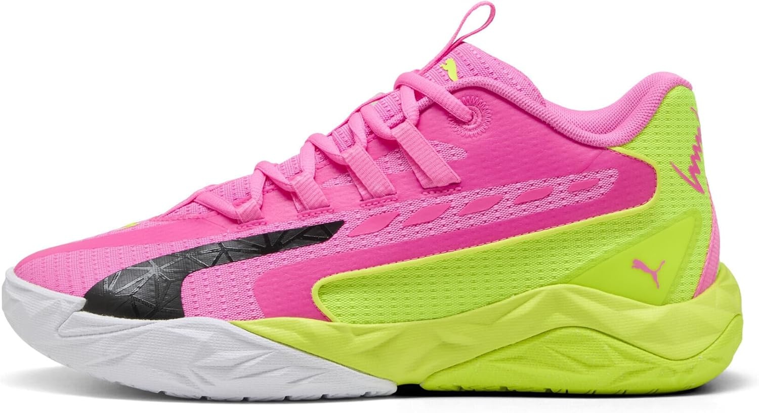 image:imagePuma Mens Dagger Basketball ShoesLime SqueezeBright AquaPuma Black