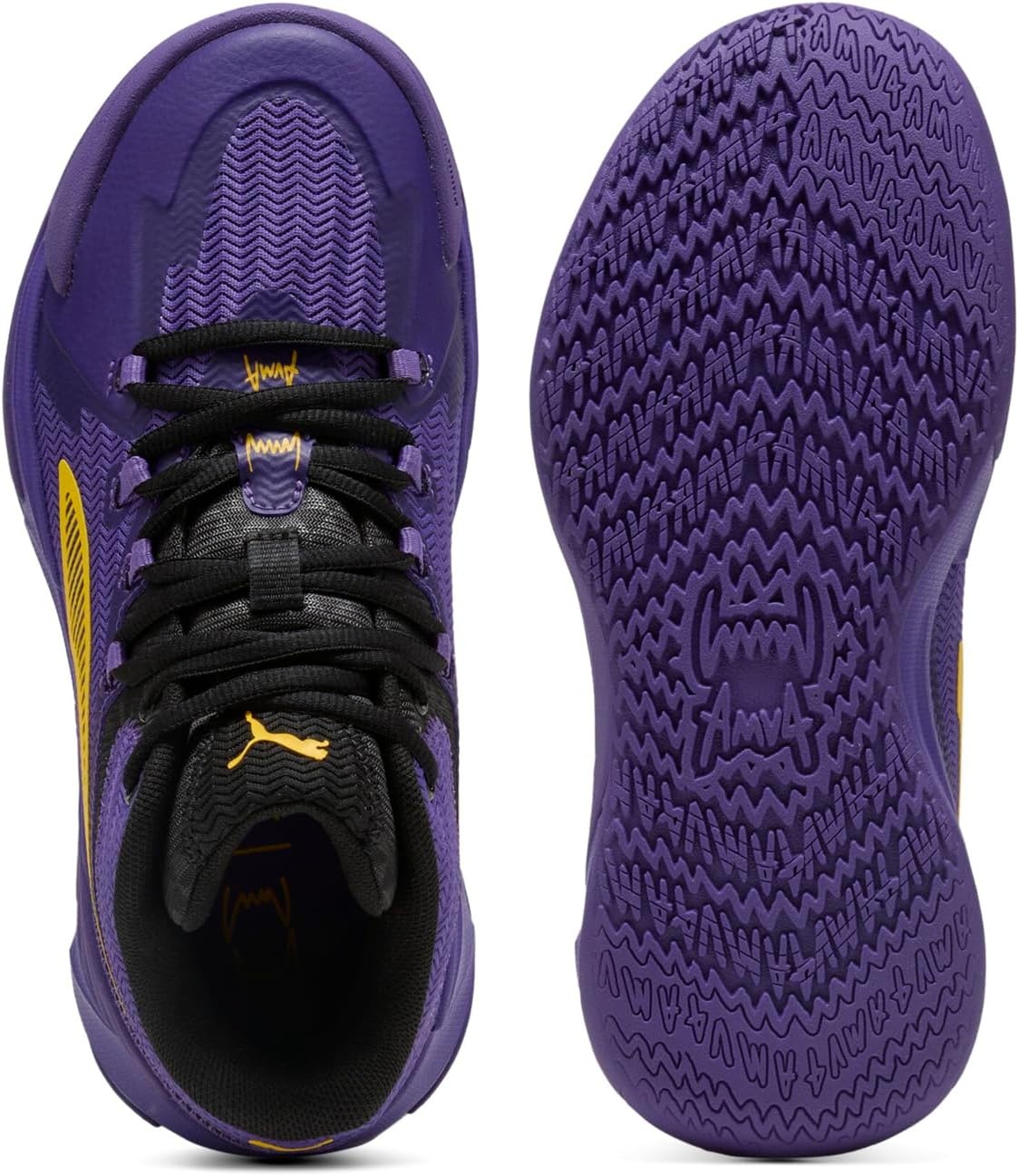 image:imagePuma Mens Dagger Basketball ShoesPuma BlackTeam Violet