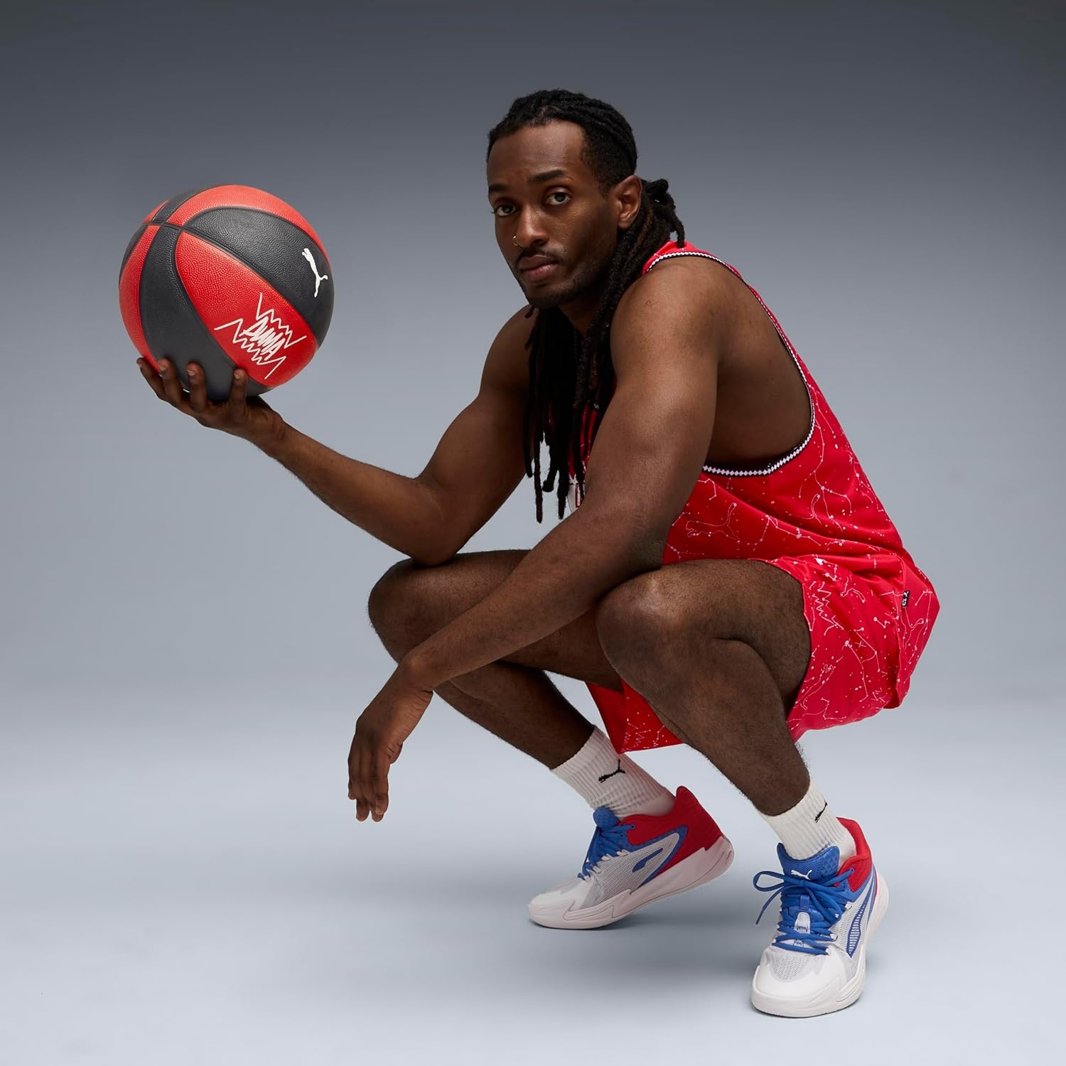image:imagePuma Mens Dagger Basketball ShoesWhitemountain Bluefor All Time Red Ah25