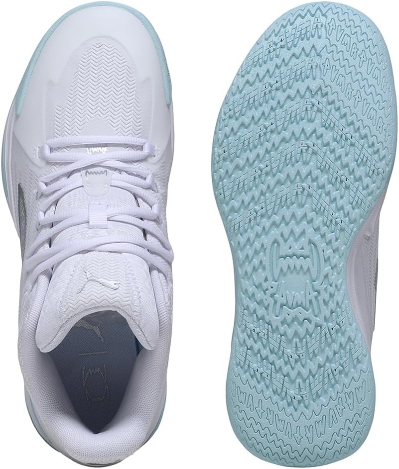 image:imagePuma Mens Dagger Basketball ShoesWhitesilvernitro Blue