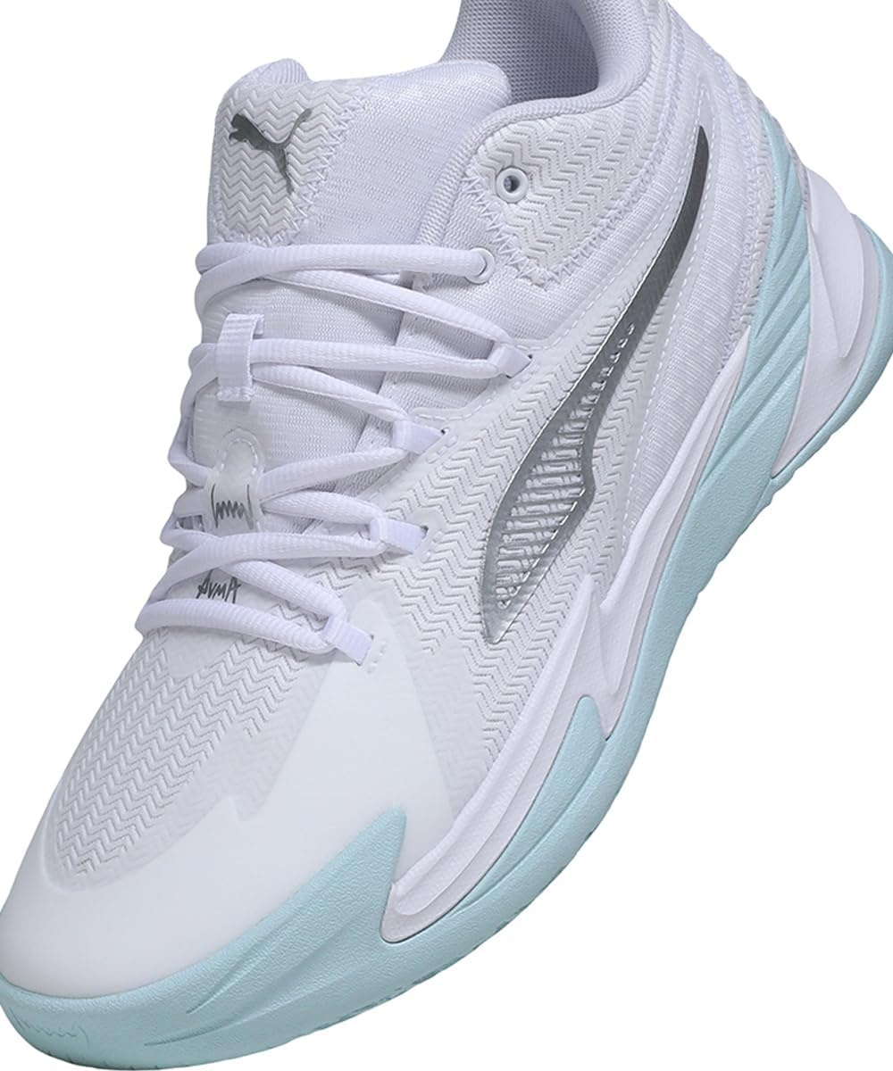 image:imagePuma Mens Dagger Basketball ShoesWhitesilvernitro Blue