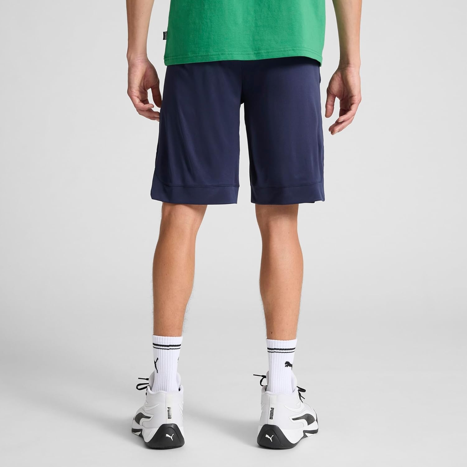 image:imagePuma Mens Rtg Shiny Fabric 10 Shorts Available in Big amp TallPuma Navy Ss25