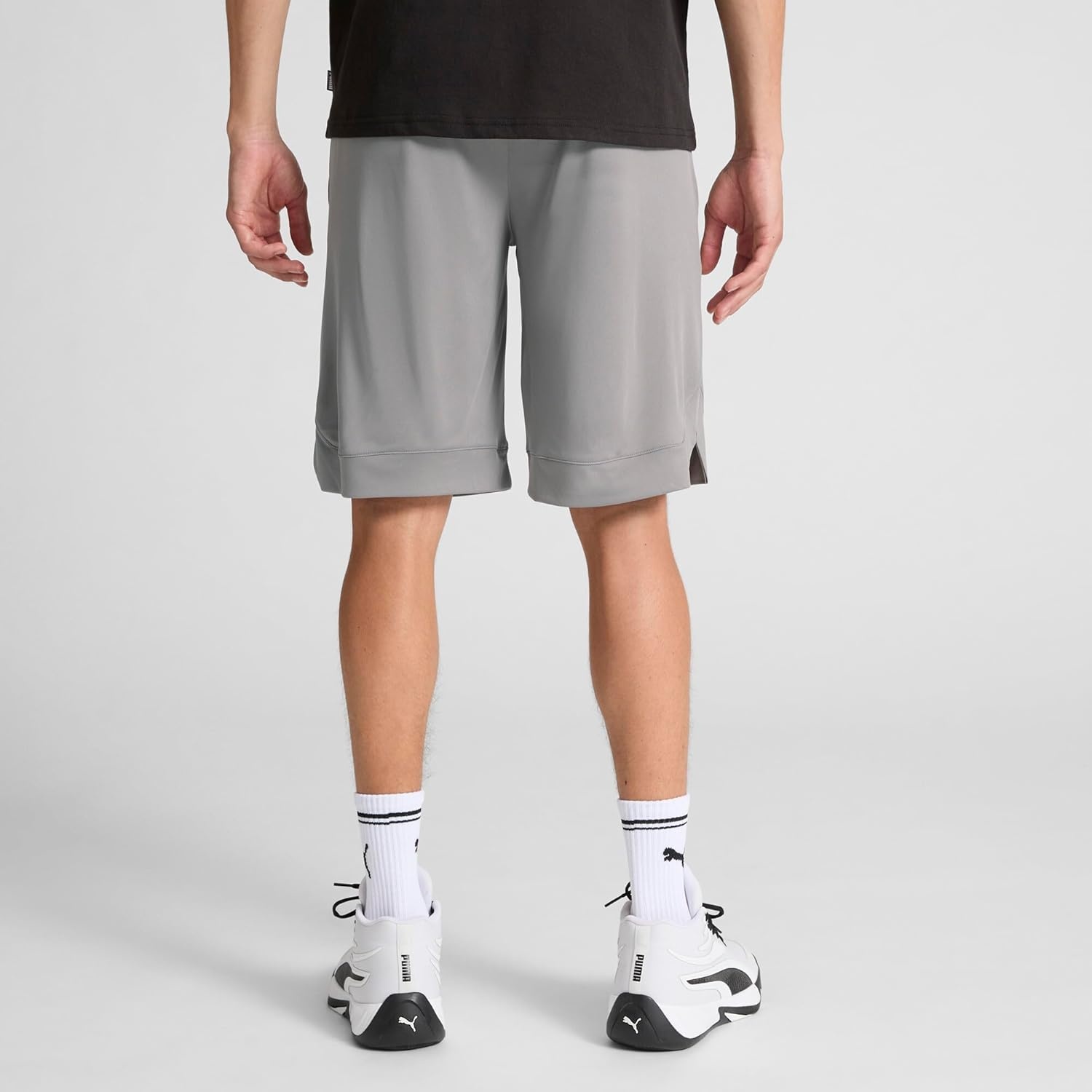 image:imagePuma Mens Rtg Shiny Fabric 10 Shorts Available in Big amp TallStormy Slate Ss25