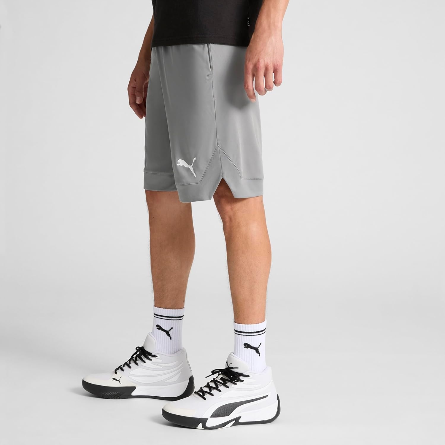 image:imagePuma Mens Rtg Shiny Fabric 10 Shorts Available in Big amp TallStormy Slate Ss25
