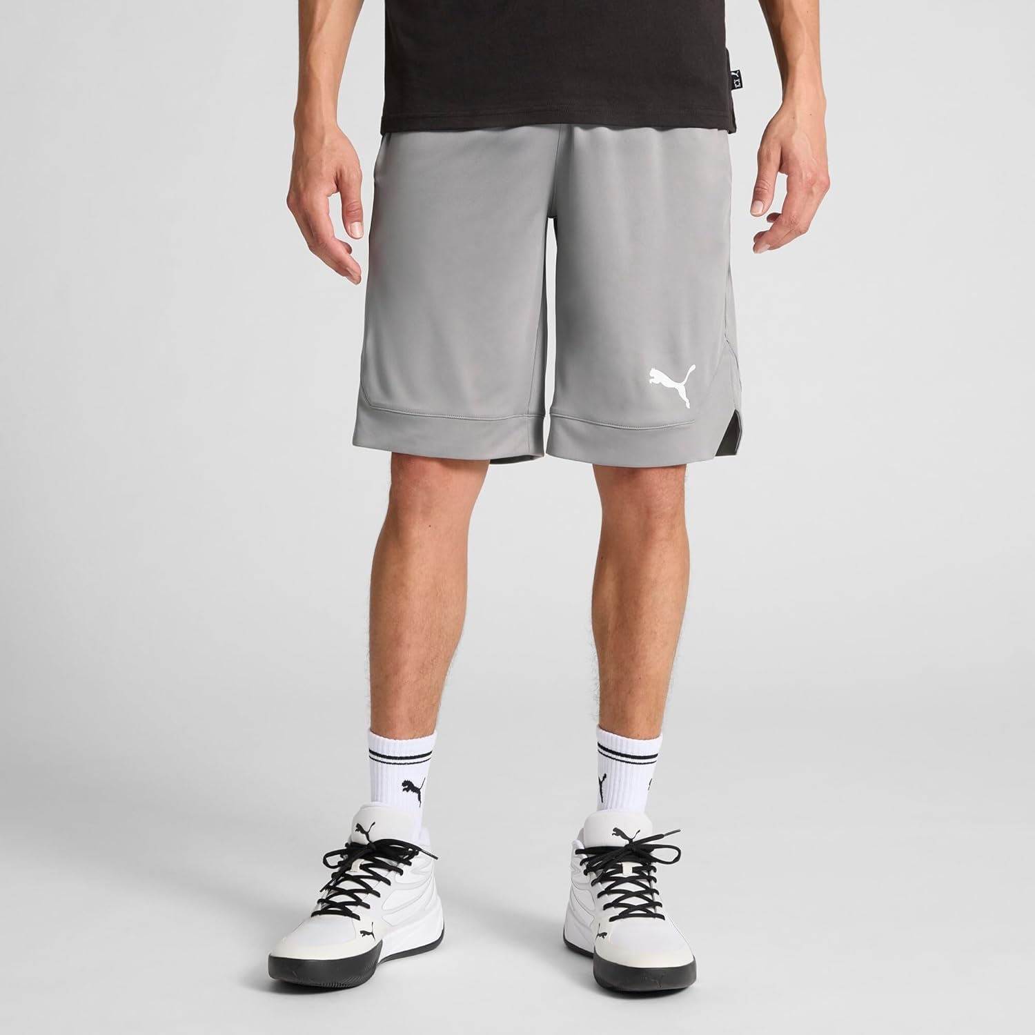 image:imagePuma Mens Rtg Shiny Fabric 10 Shorts Available in Big amp TallStormy Slate Ss25