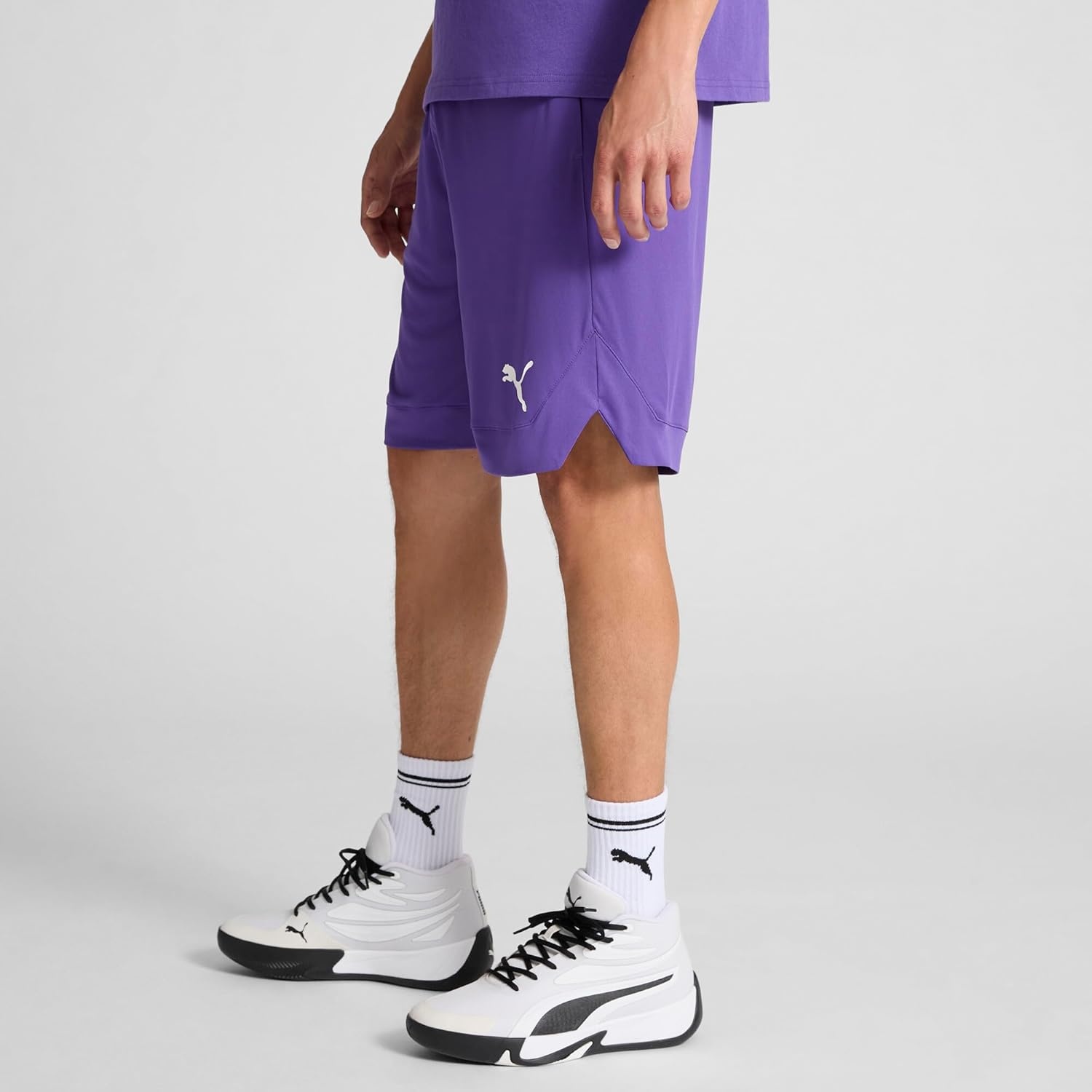 image:imagePuma Mens Rtg Shiny Fabric 10 Shorts Available in Big amp TallTeam Violet Ss25