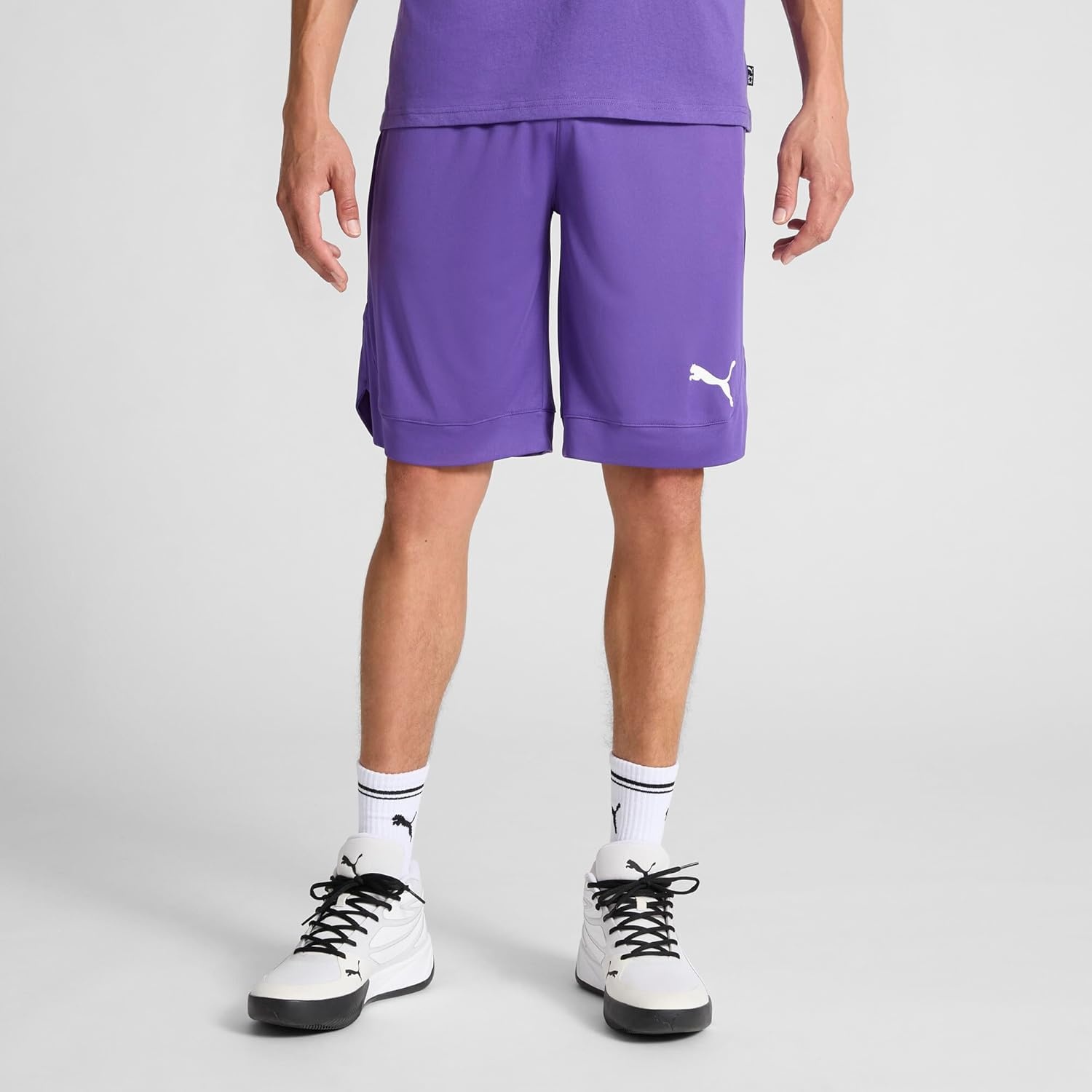 image:imagePuma Mens Rtg Shiny Fabric 10 Shorts Available in Big amp TallTeam Violet Ss25