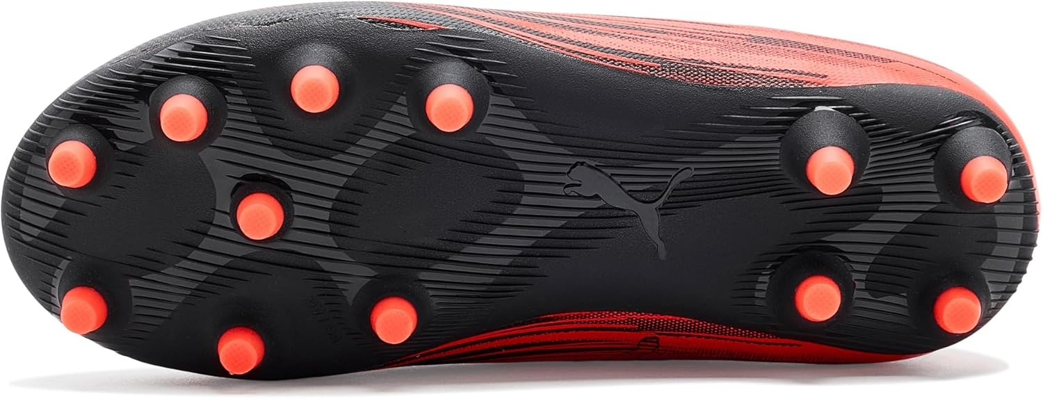 image:imagePuma UnisexChild Attacanto Firm GroundArtificial Ground ToddlerLittle KidBig KidBlackGlowing Red