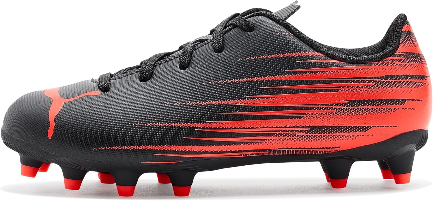 image:imagePuma UnisexChild Attacanto Firm GroundArtificial Ground ToddlerLittle KidBig KidBlackGlowing Red