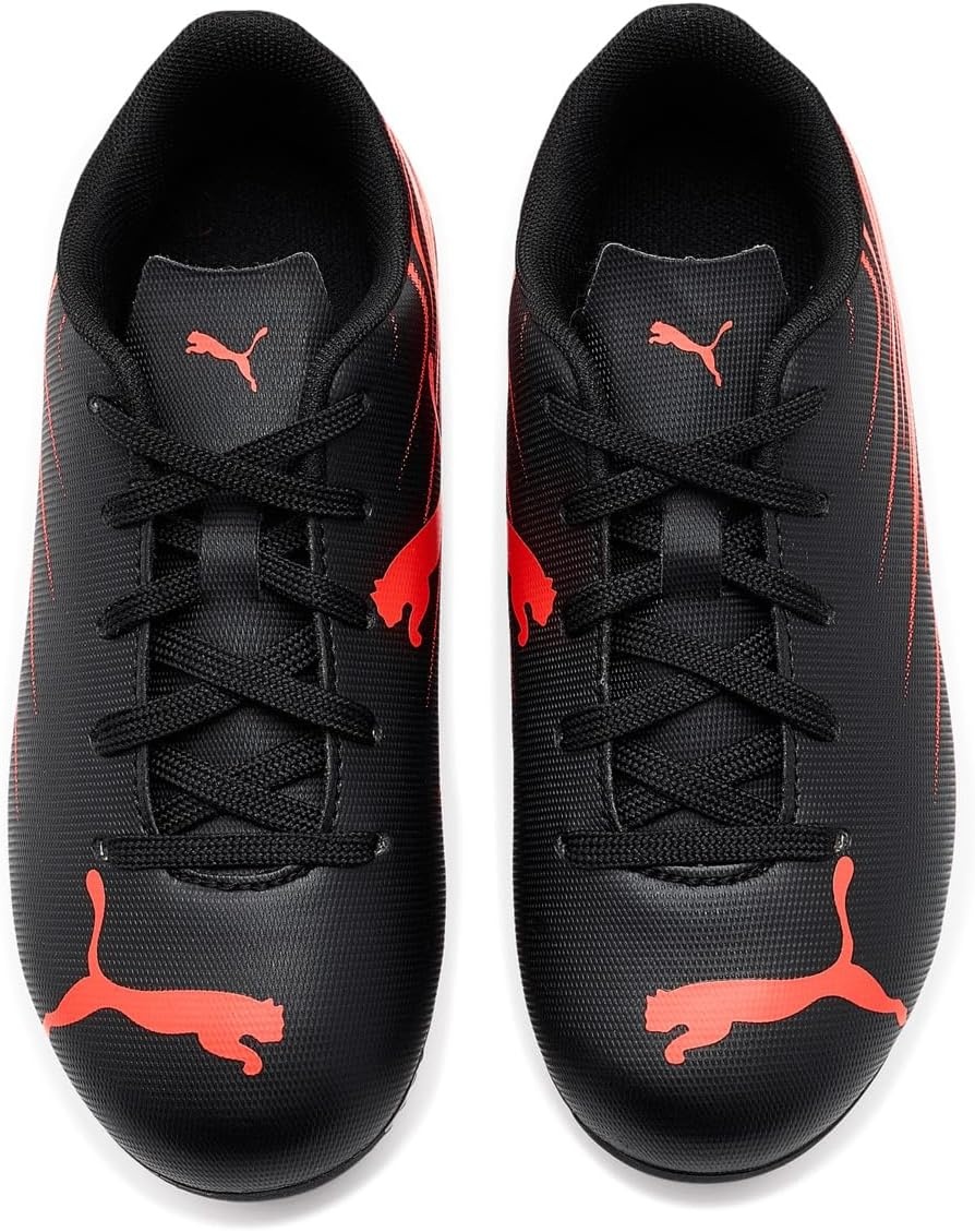image:imagePuma UnisexChild Attacanto Firm GroundArtificial Ground ToddlerLittle KidBig KidBlackGlowing Red