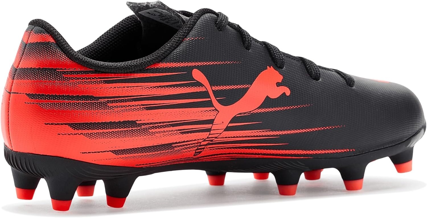image:imagePuma UnisexChild Attacanto Firm GroundArtificial Ground ToddlerLittle KidBig KidBlackGlowing Red
