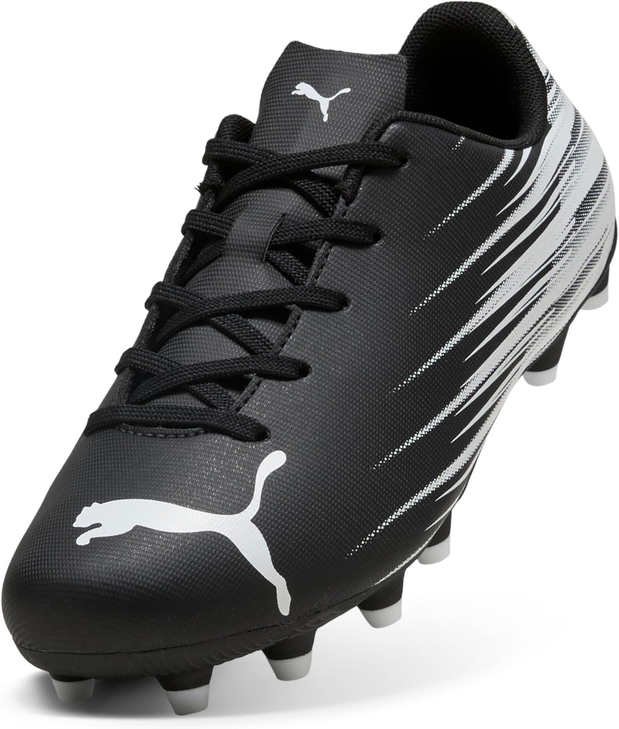 image:imagePuma UnisexChild Attacanto Firm GroundArtificial Ground ToddlerLittle KidBig KidBlackwhite Ah25