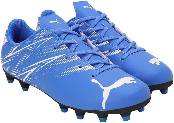 image:imagePuma UnisexChild Attacanto Firm GroundArtificial Ground ToddlerLittle KidBig KidBluemazing Puma White