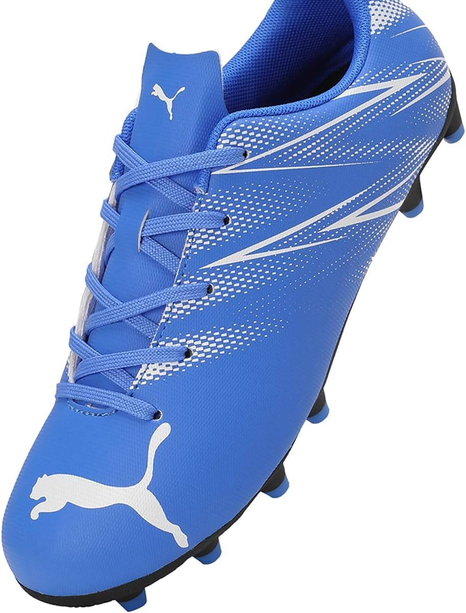 image:imagePuma UnisexChild Attacanto Firm GroundArtificial Ground ToddlerLittle KidBig KidBluemazing Puma White