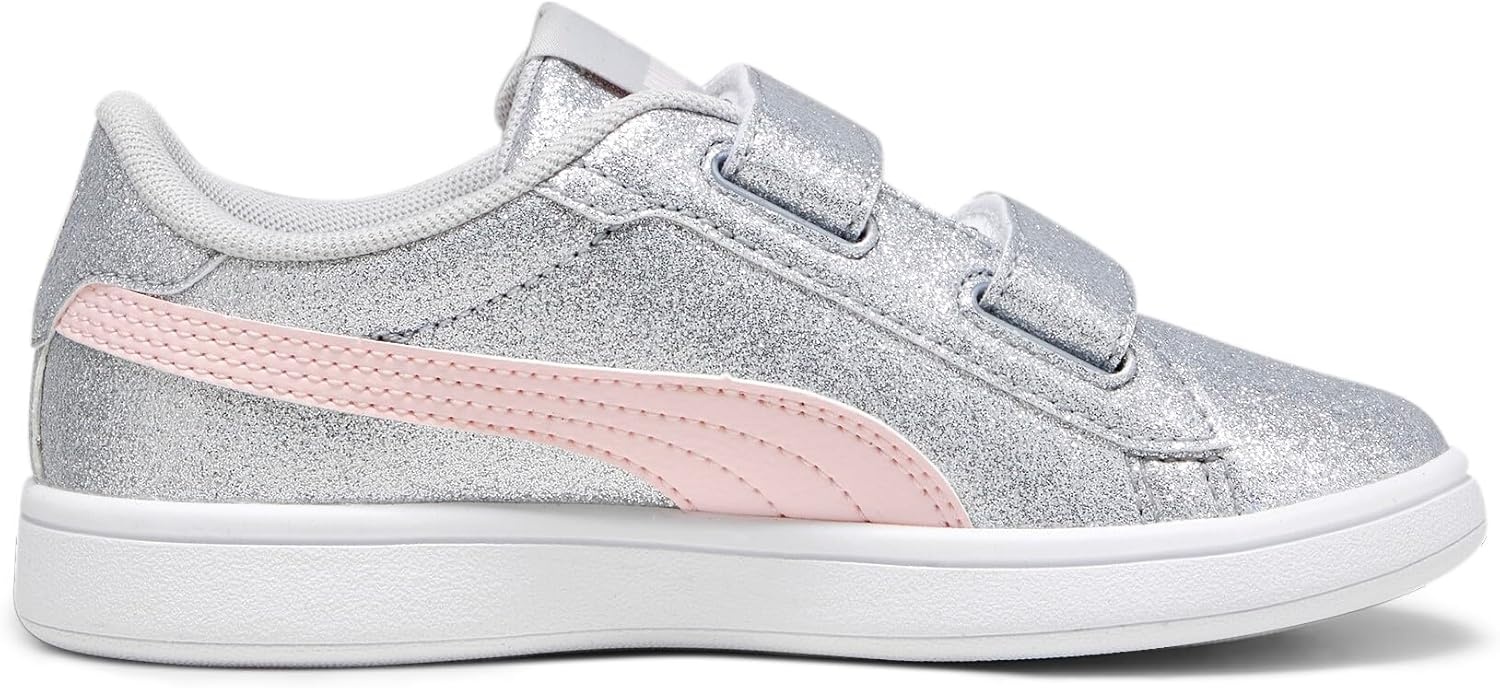 image:imagePuma UnisexChild Smash Hook and LoopGlitz Glam Glacial Grayfrosty Pink