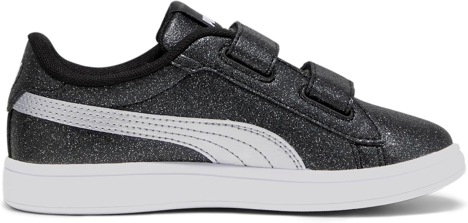 image:imagePuma UnisexChild Smash Hook and LoopGlitz Glam Puma Blackpuma Silverpuma White