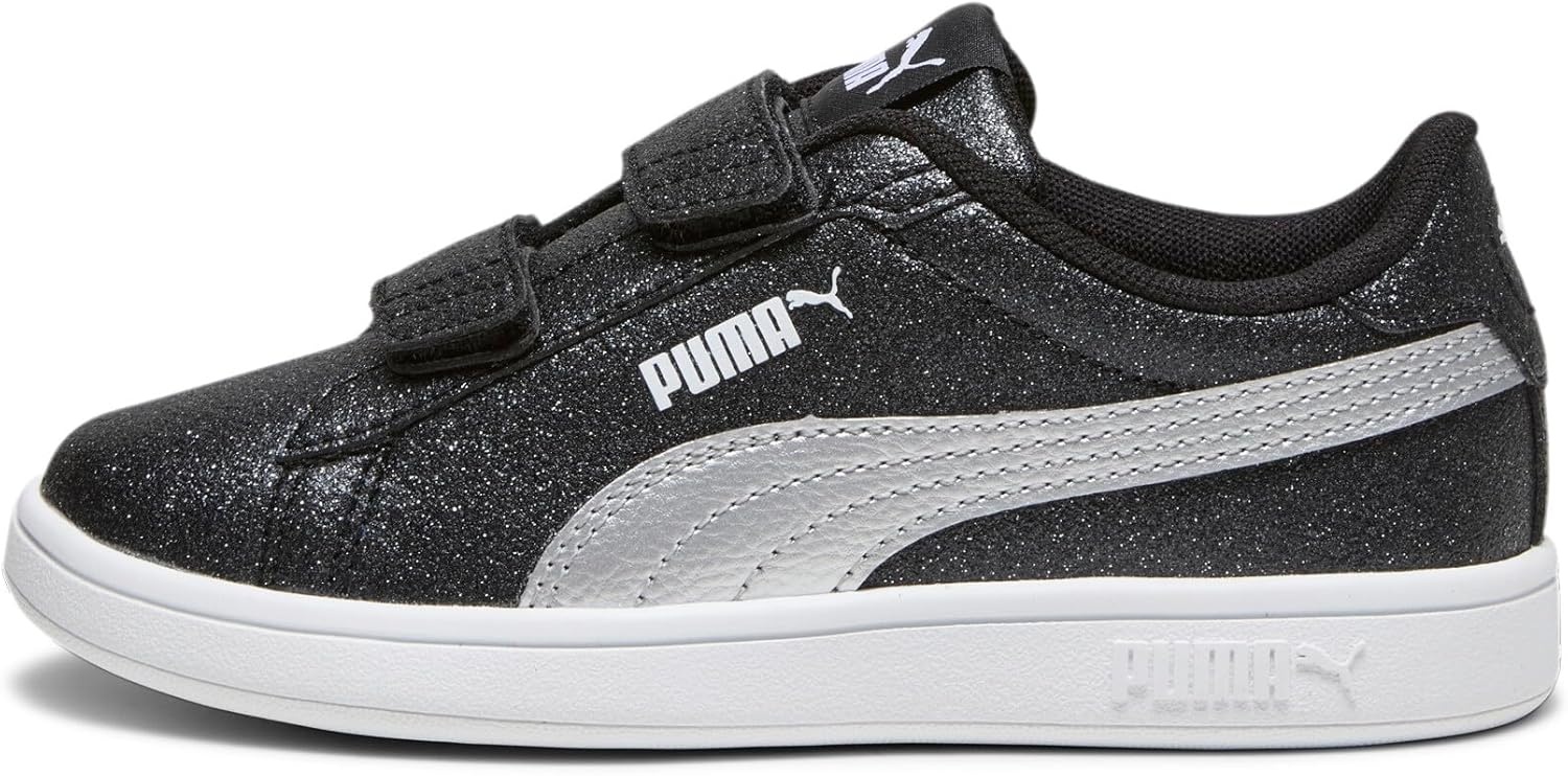 image:imagePuma UnisexChild Smash Hook and LoopGlitz Glam Puma Blackpuma Silverpuma White
