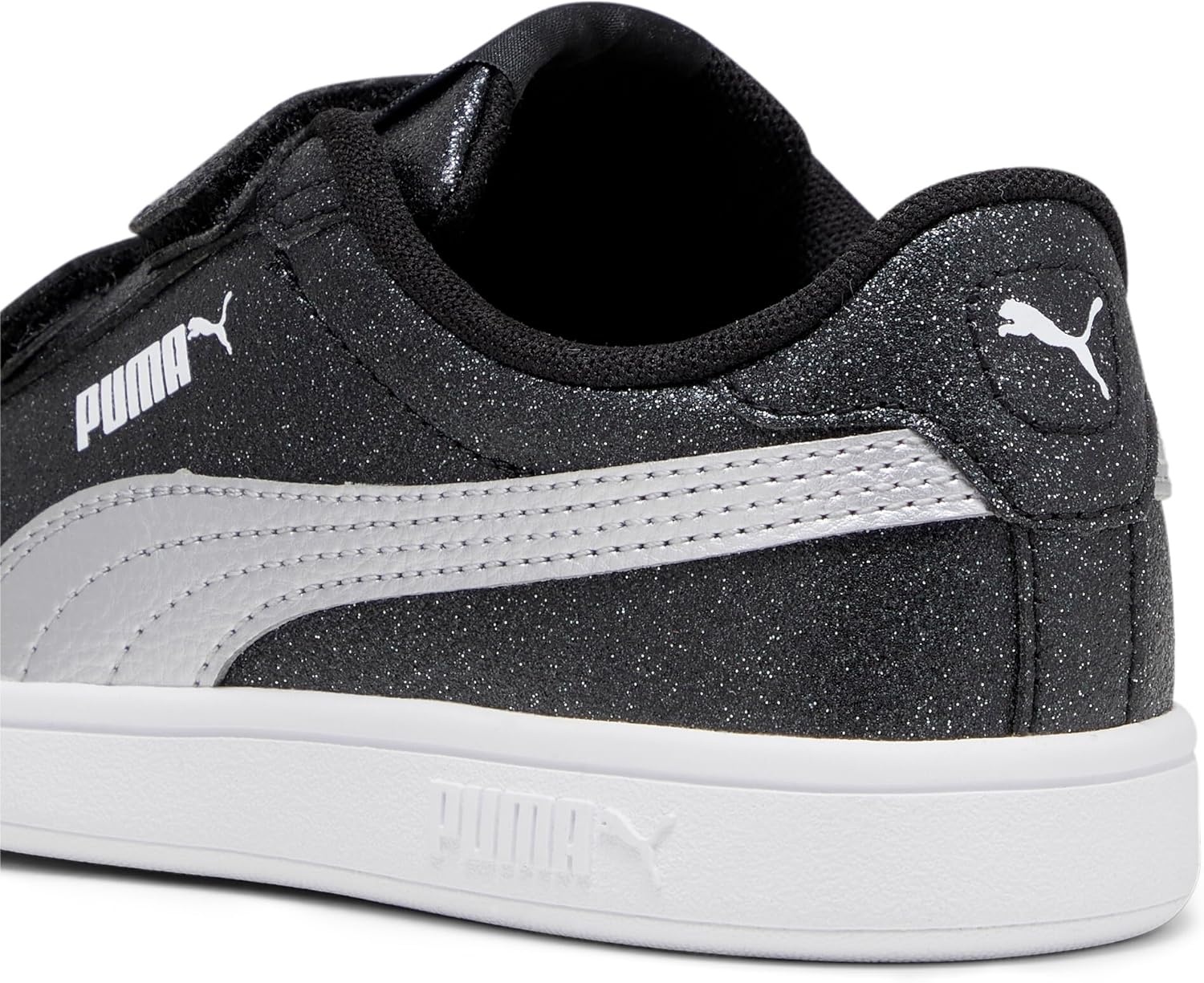 image:imagePuma UnisexChild Smash Hook and LoopGlitz Glam Puma Blackpuma Silverpuma White