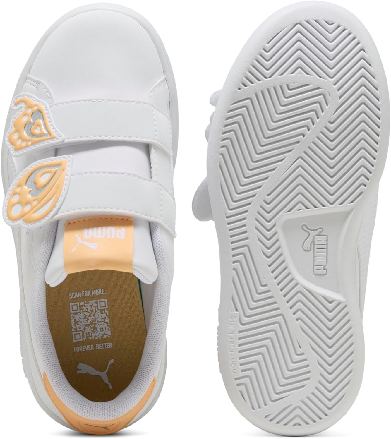 image:imagePuma UnisexChild Smash Hook and LoopPuma Whitealmost Apricot