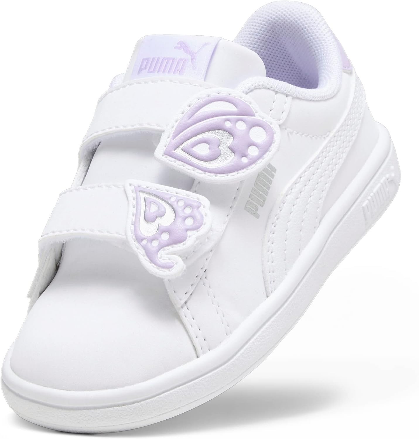 image:imagePuma UnisexChild Smash Hook and LoopPuma Whitevivid Violetpuma Silver