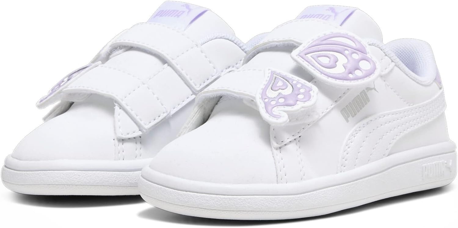 image:imagePuma UnisexChild Smash Hook and LoopPuma Whitevivid Violetpuma Silver