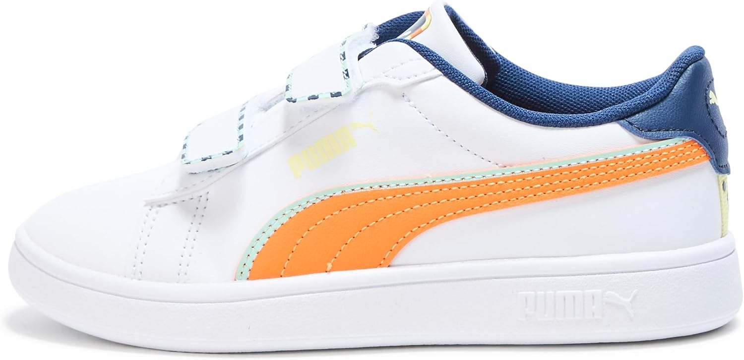 image:imagePuma UnisexChild Smash Hook and LoopWhiteorange Glo Ah25