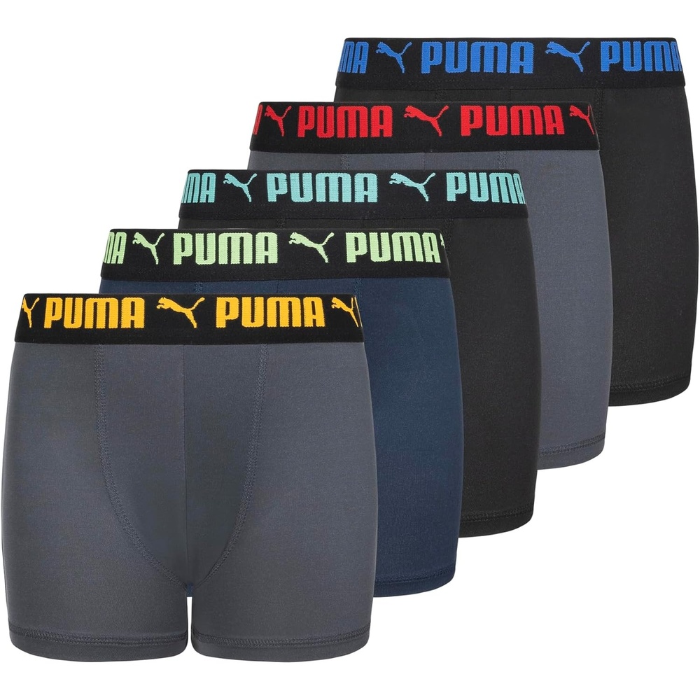 image:imagePUMA Boys 5 Pack Performance Boxer BriefsGreyBright