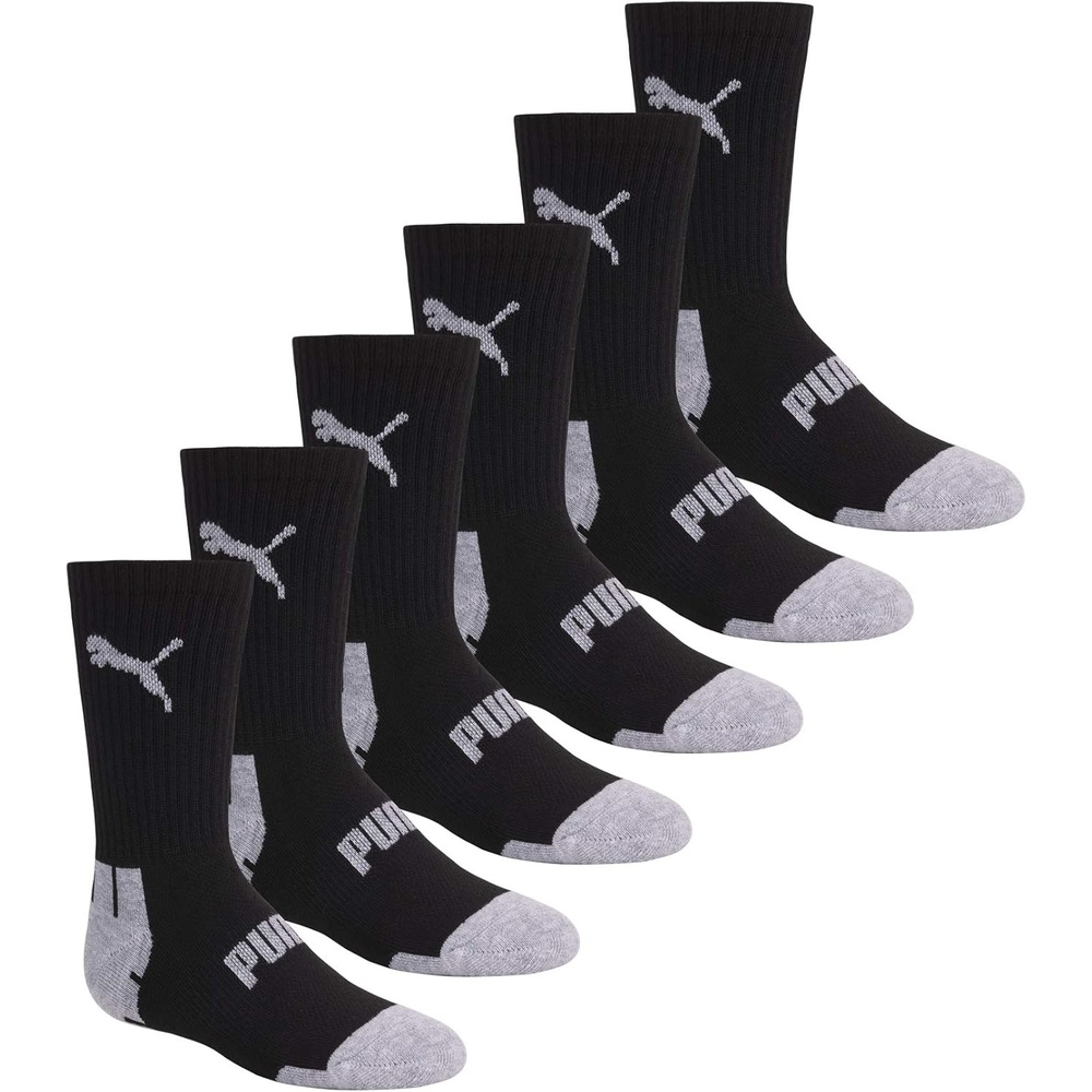 image:imagePUMA Boys Crew Socks 6PackBlackGrey