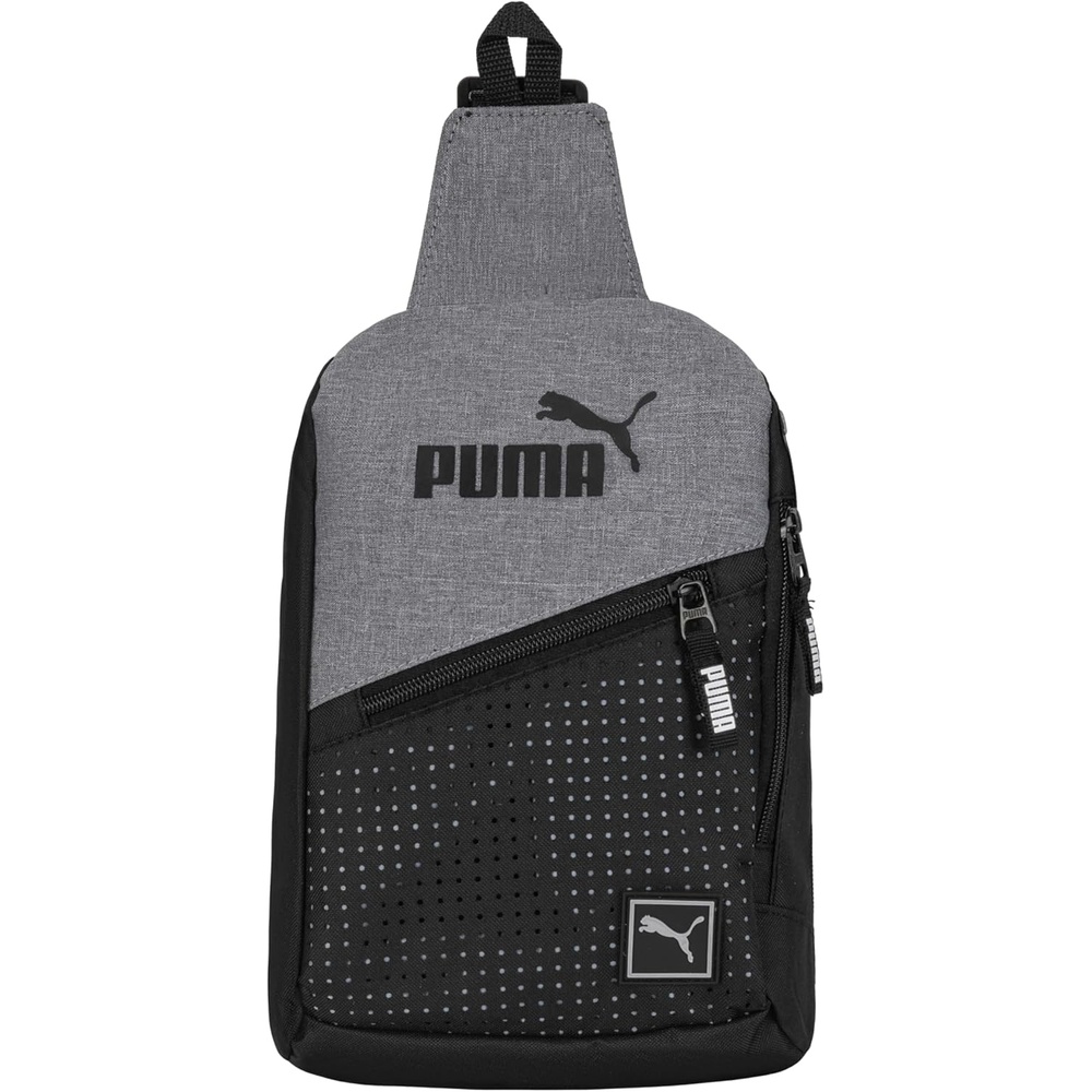 image:imagePUMA EVERCAT SIDEWALL SLING BACKPACKBlackSilverOne SizeHeather Grey