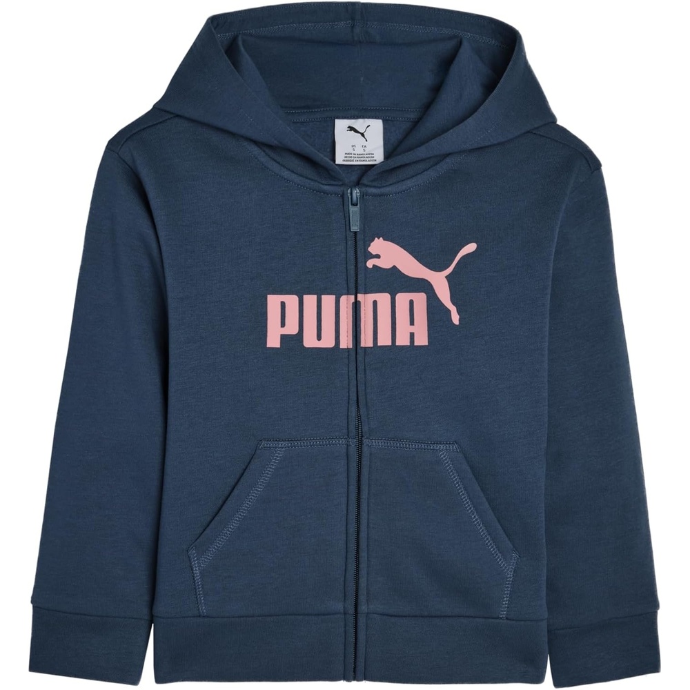 image:imagePUMA Girls Core Logo Zip Up HoodieDark Indigo