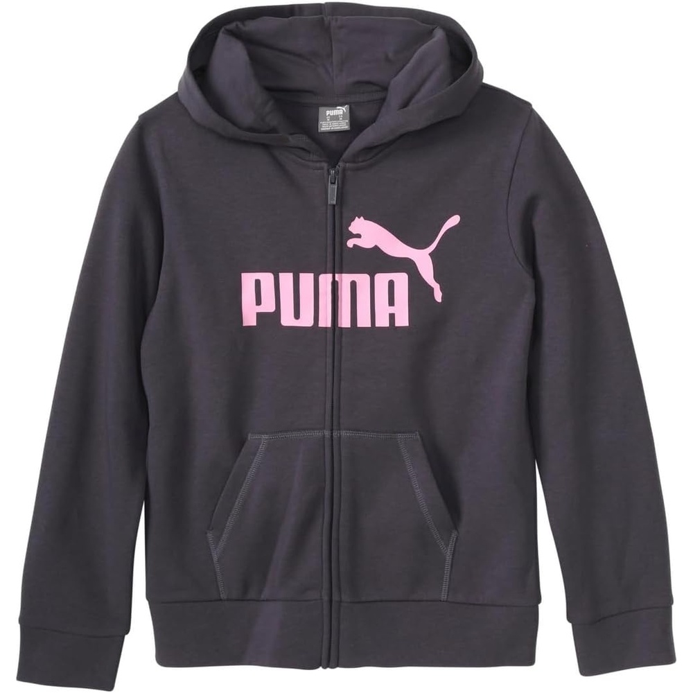 image:imagePUMA Girls Core Logo Zip Up HoodieGalactic Grey