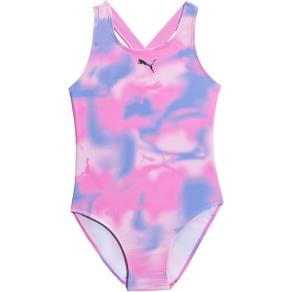 image:imagePUMA Girls One Piece Bathing Suit Athletic Swimsuit Quick Dry Day DreamIntense Lavender
