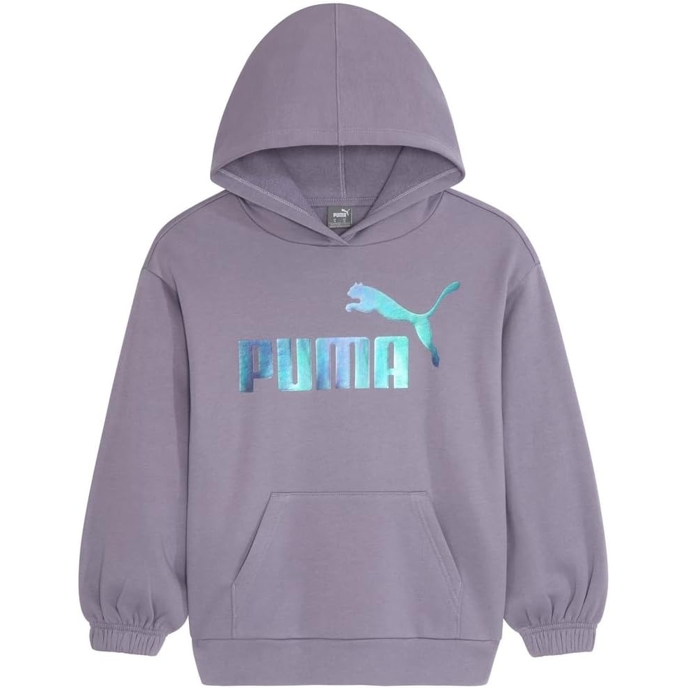 image:imagePUMA Girls Puma Vibe Pk Ctn Fleece Oversized Pullover HoodiePale Plum