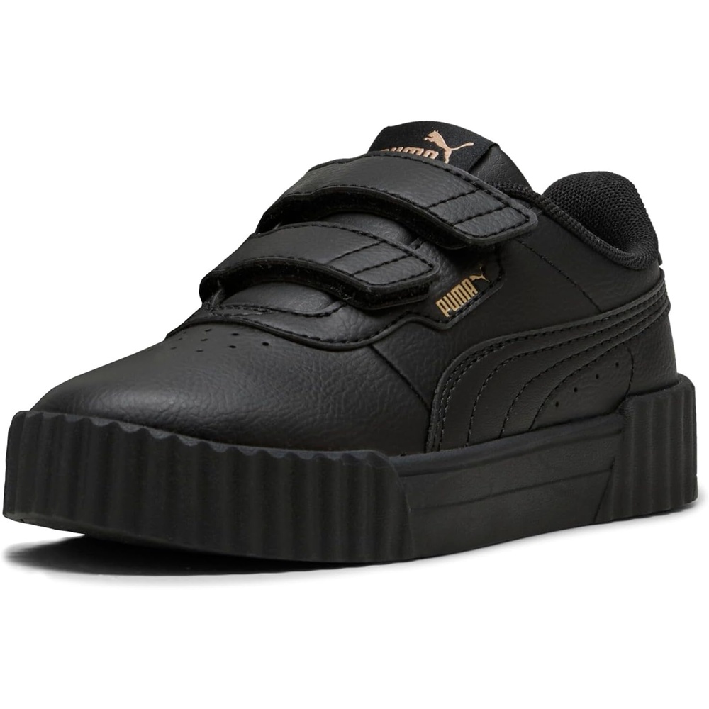 image:imagePUMA Kids Girls Carina 30 V Sneakers Shoes CasualBlackgold Ah25
