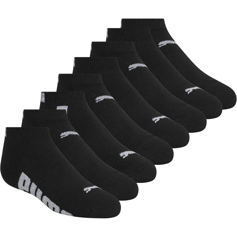 image:imagePUMA Kids Low Cut Extra Cushion amp Arch Support Socks 8PackBlack