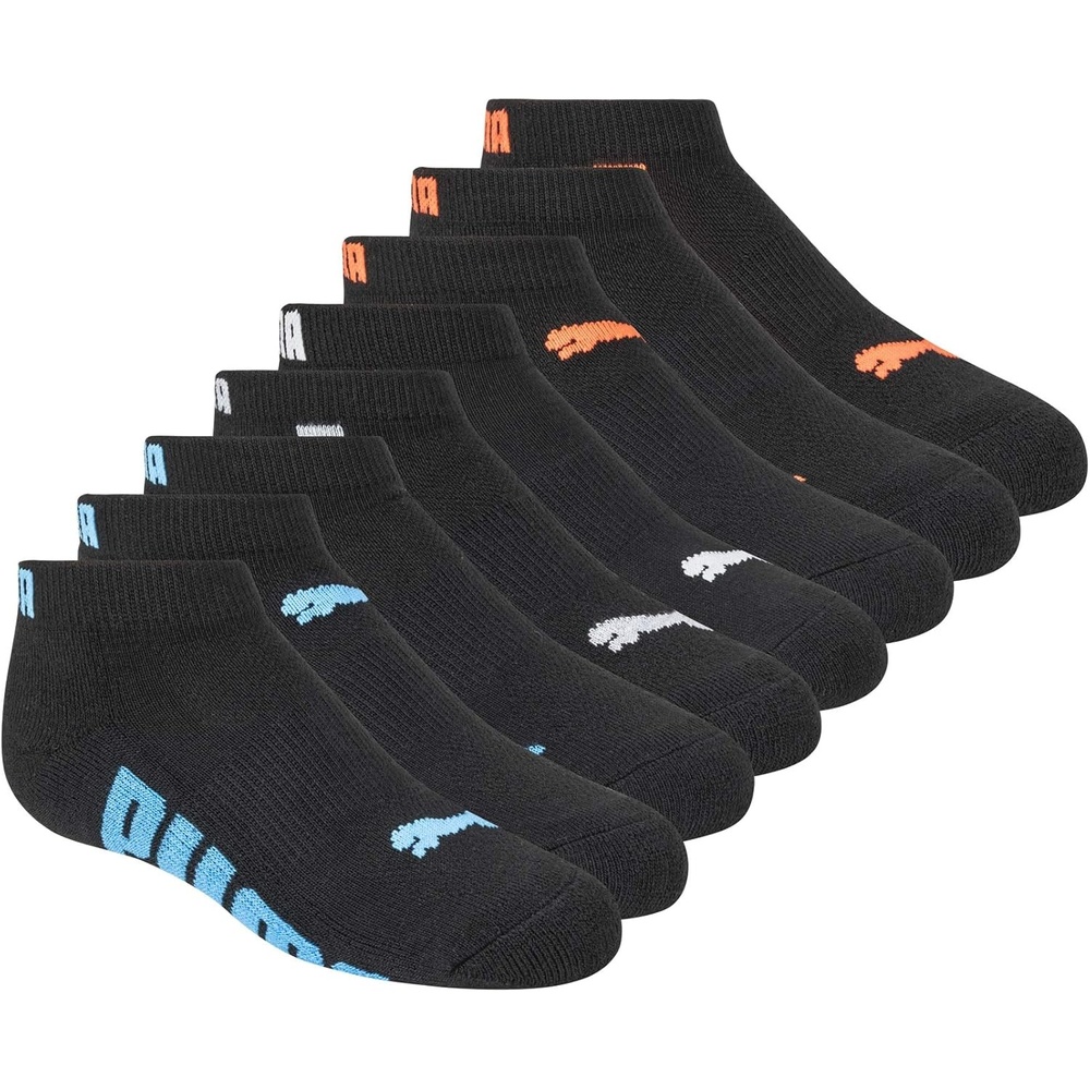 image:imagePUMA Kids Low Cut Extra Cushion amp Arch Support Socks 8PackBlackBlue
