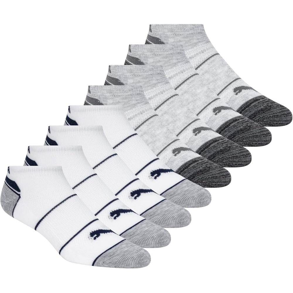 image:imagePUMA Kids Low Cut Extra Cushion amp Arch Support Socks 8PackWhiteBlue