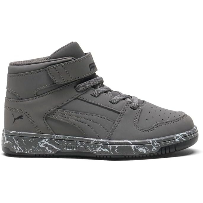 image:imagePUMA Kids Rebound Layup Mid Hook and Loop SneakersCool Dark Grayblack Ss25